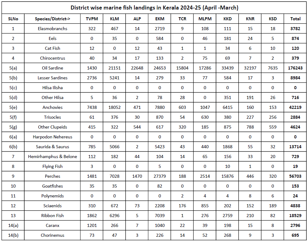 Marine District and Speci Wise production report 2026